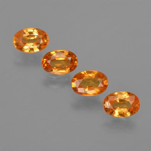 Pedras preciosas de granada espessartita laranja natural de 2,51 ct, corte oval, VS