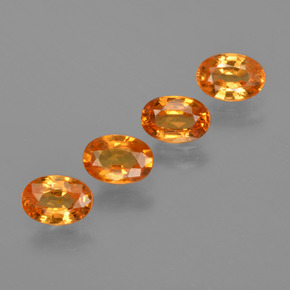 Pedras preciosas de granada espessartita laranja natural de 2,51 ct, corte oval, VS