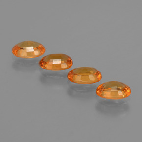 Pedras preciosas de granada espessartita laranja natural de 2,51 ct, corte oval, VS