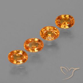 Pedras preciosas de Granada espessartita Laranja brilhante natural de 2.31 ct, oval, VS