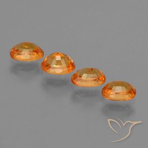 Pedras preciosas de Granada espessartita Laranja brilhante natural de 2.31 ct, oval, VS