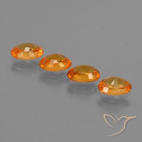 Pedras preciosas de Granada espessartita Laranja brilhante natural de 2.37 ct, oval, VS