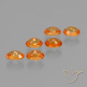 Pedras preciosas de Granada espessartita Laranja brilhante natural de 2.39 ct, oval, VS