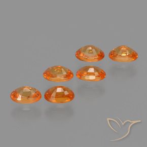 Pedras preciosas de Granada espessartita Laranja brilhante natural de 2.43 ct, oval, VS