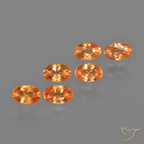 2.37ctw Natural Laranja Médio Granada espessartita, oval, VS-SI