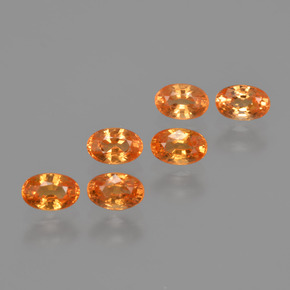 Pedras preciosas de granada espessartita laranja natural de 2,40 ct, corte oval, VS