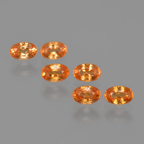 Pedras preciosas de granada espessartita laranja natural de 2,40 ct, corte oval, VS