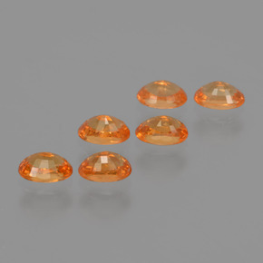 Pedras preciosas de granada espessartita laranja natural de 2,40 ct, corte oval, VS