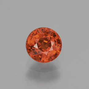 Granada espessartita laranja natural 1,03ct, corte redondo, SI
