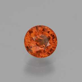 Granada espessartita laranja natural 1,03ct, corte redondo, SI