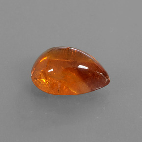 Granada espessartita âmbar laranja Natural 5.39ct, Formato de pêra, Translúcido