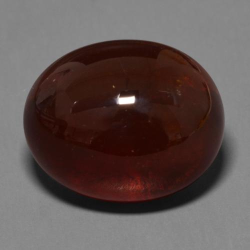 Granada espessartita marrom natural 33,34ct, corte oval, translúcido