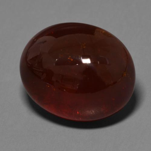 Granada espessartita marrom natural 33,34ct, corte oval, translúcido