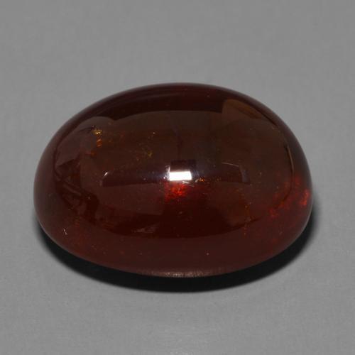 Granada espessartita marrom natural 33,34ct, corte oval, translúcido