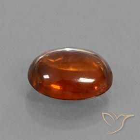 Granada espessartita laranja avermelhado Natural 5.48ct, oval, Translúcido