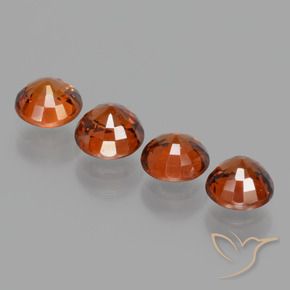 Pedras preciosas de Granada espessartita Vermelho escuro natural de 3.04 ct, Redondo, VS