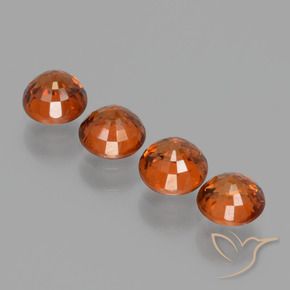 Pedras preciosas de Granada espessartita Fogo vermelho natural de 2.20 ct, Redondo, VS