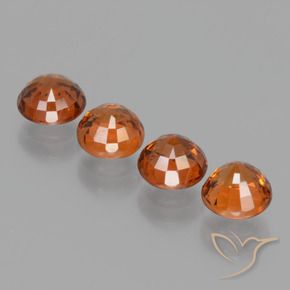 Pedras preciosas de Granada espessartita Laranja Profundo natural de 2.78 ct, Redondo, VS