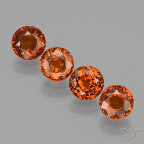 2.73ctw Natural Laranja Médio Granada espessartita, Redondo, VVS-VS