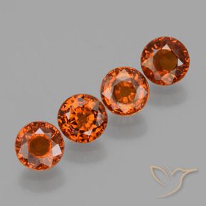 Pedras preciosas de Granada espessartita Laranja Médio natural de 2.73 ct, Redondo, VVS-VS