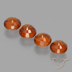 Pedras preciosas de Granada espessartita Laranja Médio natural de 2.73 ct, Redondo, VVS-VS