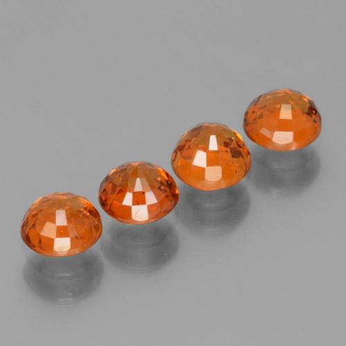 Pedras preciosas de granada espessartita laranja natural de 2,49 ct, corte redondo, VS-SI