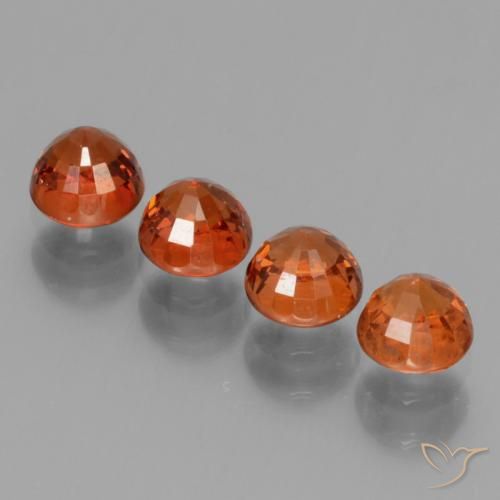 Pedras preciosas de Granada espessartita Laranja Médio natural de 2.16 ct, Redondo, VS