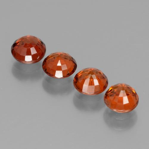 Pedras preciosas de Granada espessartita vermelho doce natural de 2.55 ct, Corte Redondo, VS