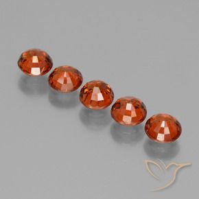 Pedras preciosas de Granada espessartita Laranja Profundo natural de 2.66 ct, Redondo, VS