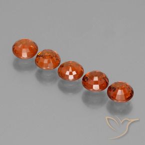 Pedras preciosas de Granada espessartita Laranja escuro natural de 2.55 ct, Redondo, VS
