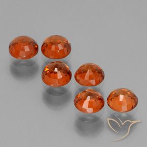 Pedras preciosas de Granada espessartita Laranja Médio natural de 2.87 ct, Redondo, VS