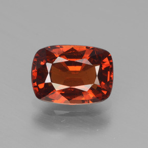 Granada espessartita laranja natural 1,80ct, almofada cortada, VS