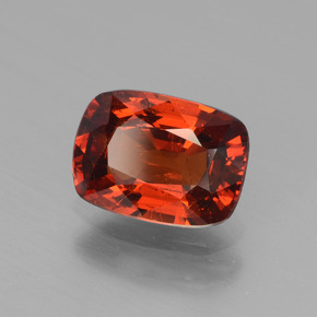 Granada espessartita laranja natural 1,80ct, almofada cortada, VS