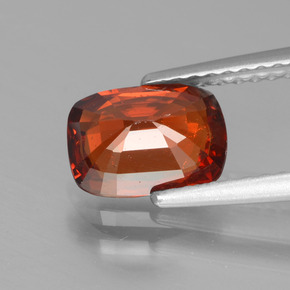 Granada espessartita laranja natural 1,80ct, almofada cortada, VS
