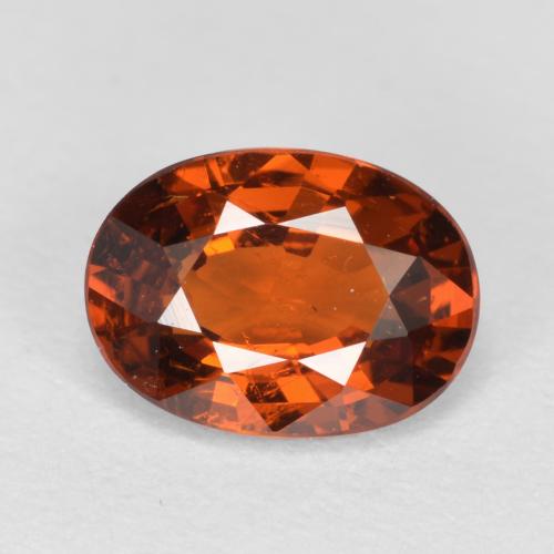 Granada espessartita laranja natural 1,02ct, corte oval, VS-SI