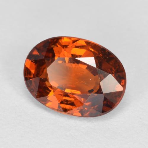Granada espessartita laranja natural 1,02ct, corte oval, VS-SI