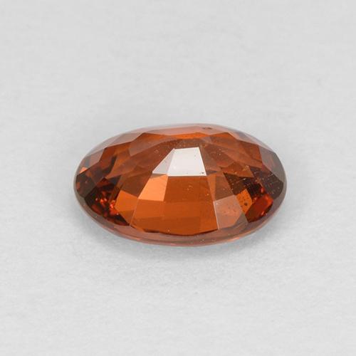 Granada espessartita laranja escuro natural 1,02ct, corte oval, VS
