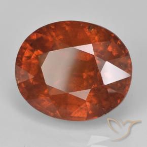 Granada espessartita laranja natural 15,53ct, corte oval, SI