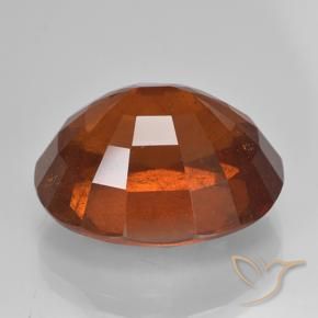 Granada espessartita laranja natural 15,53ct, corte oval, SI