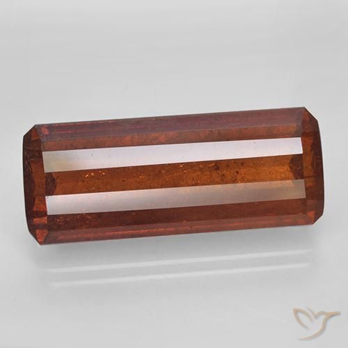 Granada espessartita vermelho natural 13,99ct, corte esmeralda, SI