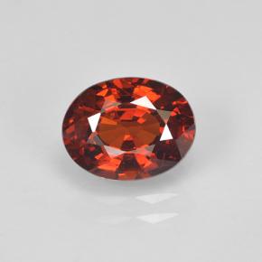 Granada espessartita vermelho natural 1,82ct, corte oval, VS