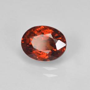 Granada espessartita vermelho natural 1,82ct, corte oval, VS
