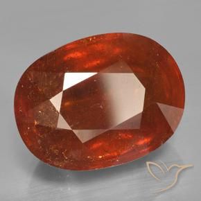 Granada espessartita fogo laranja Natural 23.80ct, oval, SI