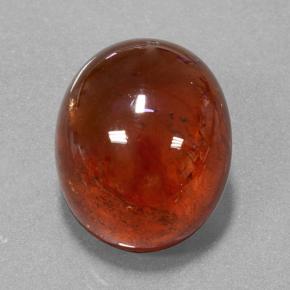 Granada espessartita Vermelho brilhante Natural 17.63ct, Corte Oval, Translúcido