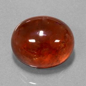 Granada espessartita Vermelho brilhante Natural 17.63ct, Corte Oval, Translúcido