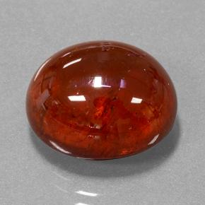 Granada espessartita Vermelho brilhante Natural 17.63ct, Corte Oval, Translúcido