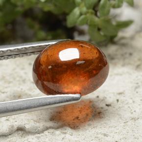 Granada espessartita âmbar laranja Natural 2.95ct, Corte Oval, Translúcido