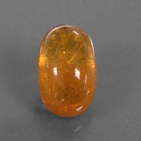 Granada espessartita laranja natural 5,31ct, corte oval, translúcido