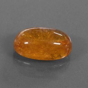 Granada espessartita laranja natural 5,31ct, corte oval, translúcido