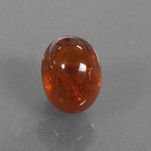 Granada espessartita laranja avermelhado Natural 3.71ct, Corte Oval, Translúcido